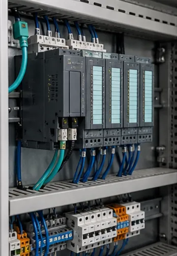 PLC y modulos de control industrial