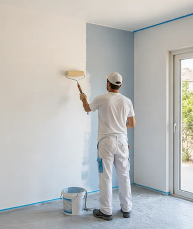 Pintura interior y exterior en una vivienda