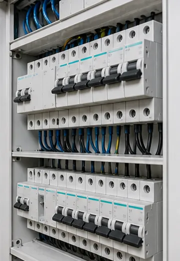 Cuadro electrico con protecciones y carril DIN